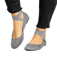 Leey-World Ženske cipele Ljetne ravne sandale za žene Otvoreni pleteni pleteni patentni patentni patentni