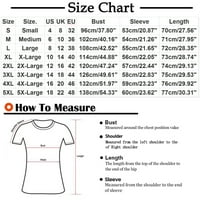 Smanjene majice Plus size za žene pamučne košulje za žene dnevno tiskanje majica dugih rukava s dugim