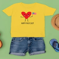 Sretan 4. srpnja srčani majica Juniors -image by Shutterstock, X-mali