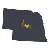 Nebraska, kućna država, siva na bijelom