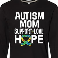 Inktastična autizma mama Podrška Love Hope Majica s dugim rukavima