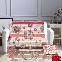 Šareno cvijeće prugasto bacač s jastukom s jastukom s kafićem za dnevni boravak 3d tiskani baca posteljina