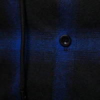 Munlar plavi jakni - kapuljač sa kapuljačom s dugim rukavima s kapuljačnim tasterima džemper kaput božićni