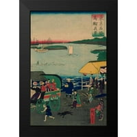 Hiroshige, utagawa crna modernog uokvirenog muzeja Naslovnica - poznata mjesta u Tokiju: Stvarni pogled