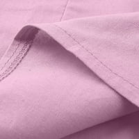 Ružičasta ženska čišćenje ženske modne čvrste boje vrhovi dugih rukava od labavog pamuka i labavog labavog