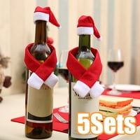 Postavlja boce boce boce poklopac pletena džemper boca vina haljina santa snjegovića za boce za vino
