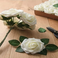 Umjetno cvijeće Crvena pjena ruža sa stabljikama za DIY venčane bukete Bridal tuš središnji remen cvjetni