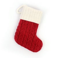 Čarać za božićnu ukrasu sa A-Z Abecedama Viseći ukras pletene prezentirane vunene čarape za Xmas odmor
