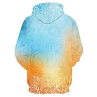 Auroural muške košulje s dugim rukavima muškarci modni casual 3D digitalni ispis sportski pulover dugih
