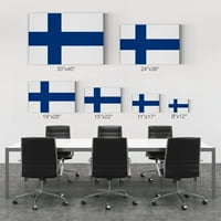 Smile Art Design Finska zastava Platno Zidna umjetnost Zastava za ispis Zastava ured dnevnog boravka