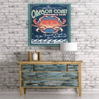 Oregon Coast, Dungeness Crab Vintage znak