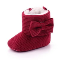 Honeeladyy Toddler Kid Cipele Zimske toddler Baby Boys Girls Bow debeo Velvet Snjeguljica Crvena prodaja