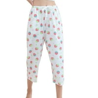 JDLSPPL ženski pamuk PJ Pant mekani pidžami dno slatkog rastezanja lagana tiskana za spavanje Ljetni