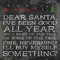 Dragi Santa Nevermind Poster Print od Jace Grey