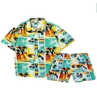 Avamo Muška košulja i kratka odijela Dvodijelni set Tropski print Havajski setovi Muški labav ljetno