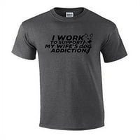 Trenz košulja Kompanija Njemački ovčar Rad za podršku mojim suprugama Ovisnost o psu kratki rukav majica-darkgrey-xxl