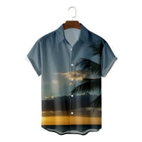 Havajske majice Ležerne prilike za muškarce Palm Tree Short rukav dolje Unise Beach Ljetne komice za