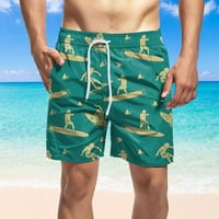Baycosin plaže kratke hlače za muškarce Ljeto tiskane casual kratke hlače Labave tether džepne ploče