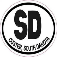 3in 2in Oval SD Custer South Dakota Naljepnice za hobi naljepnice