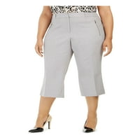 Klein ženska siva hermingbone hlače plus veličina: 16W plus