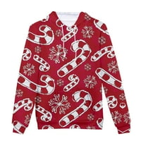 Yanhoo muški božićni poklon dukseri duks dugih rukava s kapuljačom pulover dukserica jesen tjedno na