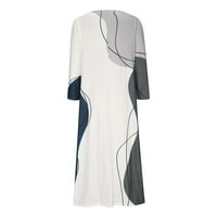 Ženske ljetne haljine haljine za žene klizalište Fit & Flare Tie Grey XL