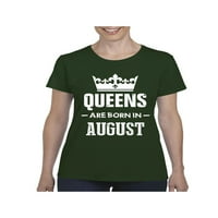 - Ženska majica kratki rukav, do žena veličine 3xl - rođendanski poklon kraljice rođeni su u kolovozu