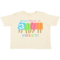 Inktastični ledeni pop 3. rođendanski poklon toddler toddler djevojka majica