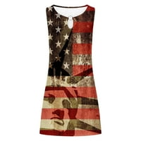 Haljine inleife za žene Ženska ljetna casual tenka Vrhunska haljina Dan neovisnosti Štampane haljine