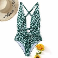 AWDENIO WHIMMSIL ŽENE Jedan komad, ženski kupaći kostim Leopard Ispiši jednodijelni kupaći kostim bikini