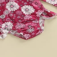 Eyicmarn novo kupaći kostim, djevojke cvjetni print okrugli vrat dugih rukava