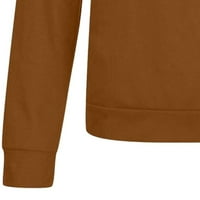 Vrhovi dugih rukava za žene prozračne pulover puni rukav na vrhu okruglih vrata labave majice bluza