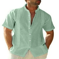 Kelajuan Men Gumb dolje majice pune boje Ležerne prilike ljetne kratke rukave za plažu Srednja odjeća