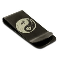 Peacock pearov od nehrđajućeg čelika Yin Yang ugravirani nosač kreditne kartice