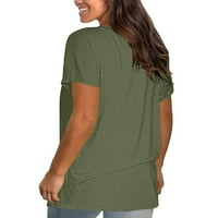 Gaecuw ljetni vrhovi za žene Bluze s kratkim rukavima T / košulje za pulover TEES T-majice Puno vrhovi