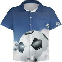 Fudbal u oblacima Muška košulja majica niz kratke rukave Havajske košulje Top za plažu Poslovno Ležerno