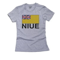 Niue zastava - Posebna vintage izdanje ženska pamučna siva majica