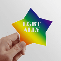 Gradient LGBT Ally Rainbow Star naljepnice za naljepnice za krastavca naljepnica naljepnica
