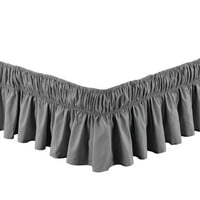 Elastična kreveta na džavu suknja, ruffles od prašine, prekriveni ultra meki oko elastičnog čvrstog