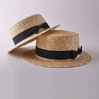 Hopiumy Women Girls Wide Brim Ljeto Cap roditelj-dijete Odjeća Lijepa Boho Sun Beach Slamna šeširi