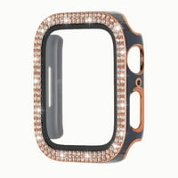 Luksuzni dijamantski slučaj s integriranim zaštitnim zaslonom od kaljenog stakla za Apple Watch seriju SE - plava