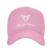 Muška i žene Street Style Jedinstveni tisak sa Cupra logotipom podesivim traper bejzbol kapa ružičasta