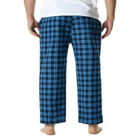 Nokiwiqis muške pidžame plairane pantalone, nacrt elastični srednji struk udobne meke labave salonske