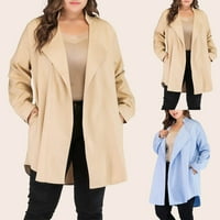 Plus size Žene Ležerne prilike Jesen zimska jakna s dugim rukavima Khaki XL