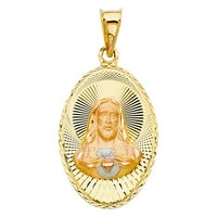 Vjerska religiozna tanka metalna ogrlica od žutog zlata od žutog zlata 17x pokloni nakita za žene
