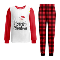Plastirani božićni pidžami klasični gornji i plaćeni hlače xmas božićni pidžami veličine 110-170 xxs-8xl