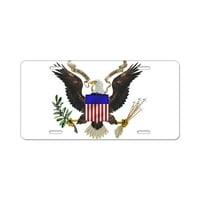 Cafepress - Great brtvi Eagle - aluminijska licenčna ploča, prednja licenčna tablica, tag