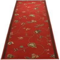 Ručni ručni tepih cvjetni crveni dizajn Prilagođavanje širine trkača crvene prostirke po izboru vaše