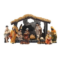 Ručna ručna kolekcionarska božićna scena obojena za Božićni ukras za ukrašavanje nazoru Scenu Dekoracija