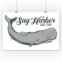 Sag Harbour, New York, crvena tekstualna verzija, kit sperme